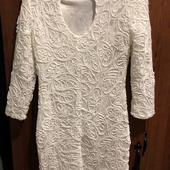 Glamorous NYC House of Style white detailed dress. - Picture 3 of 8